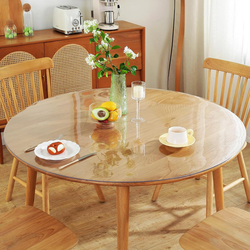 Protector De Mesa Redondo Transparente 40 Pvc 2mm