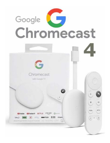 Chromecast 4 Original Google Tv De Voz 4k 8gb Cromecast Nfe