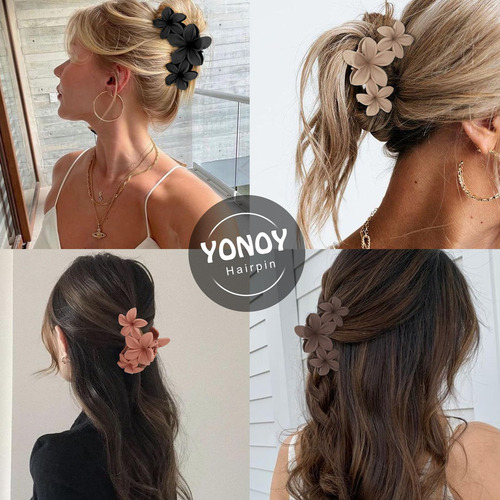 6 Pinzas For El Pelo Con Flores For Mujer, Pinzas For El
