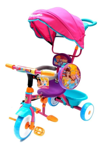 Triciclo Infantil Multifuncional Princesas Rosa Xg-8803 1395