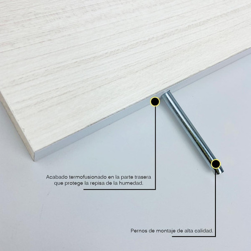 Imagen 7 de 10 de 3 Repisas Flotantes Modernas Minimalistas Melamina 80x20 Cm