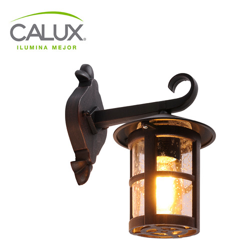 Farol Rustico 6512, Marca Calux Color Óxido