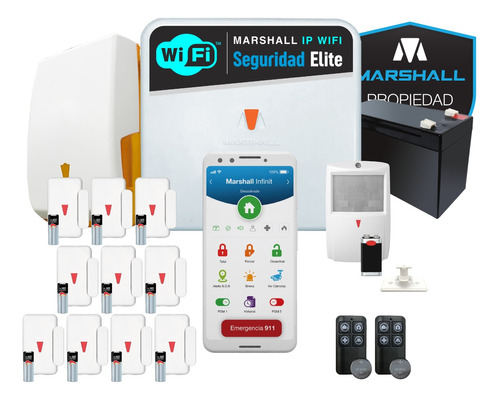 Kit Alarma Marshall Ip Wifi Inalambrica App Celular Marshall