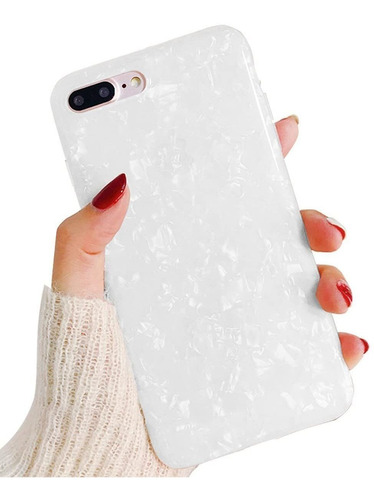 Funda Para iPhone 8 Plus/7 Plus, Blanco/brillante/delgada