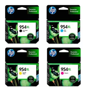 Kit Cartuchos Tinta Original Hp 954xl 7740 8710 - 04 Cores