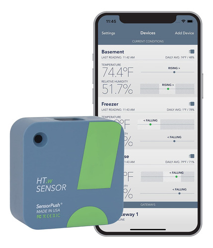 Sensor De Temperatura/umidade Sensorpush Para iPhone/android
