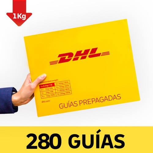 280 Guía Prepagada Día Siguiente Dhl 1kg+recolección Gratis