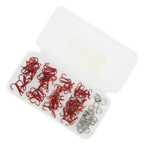 Kit De Anzuelos Triples Para Pesca, 100 Unidades Y Doble Ani