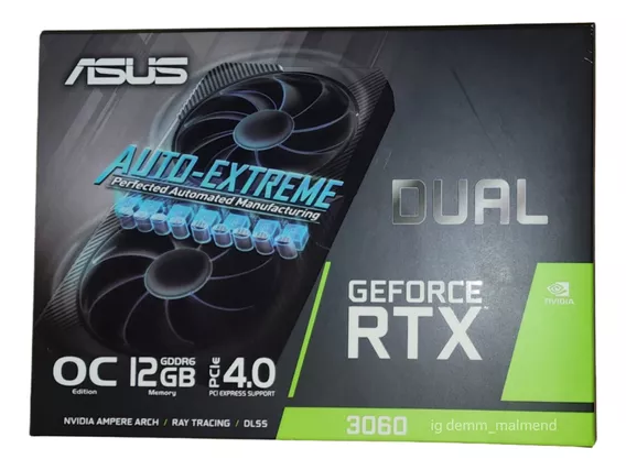 Placa De Video Nvidia Asus Rtx 3060 12gb Dual Oc Edition