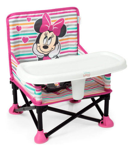 Una Silla Portatil Pop N Sit Minnie Mouse Bright Starts Popnsit Rosa