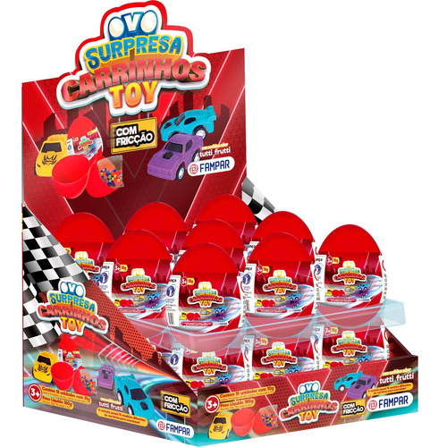 Imagem 1 de 1 de Ovo Surpresa Carrinhos Toy Com 18 Un - Fampar