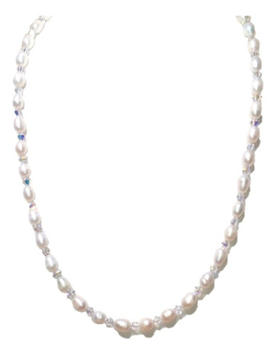 Set Perla Cultivada Cristals Swarovski Broche De Plata A050