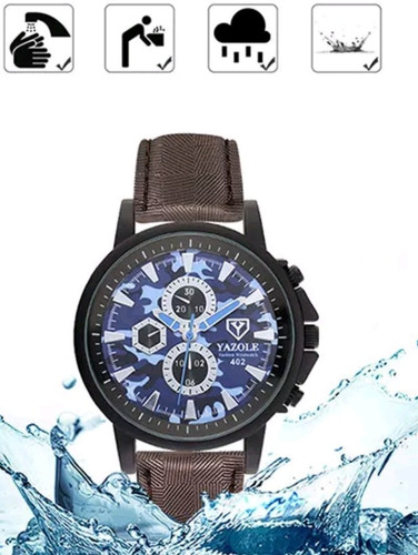Cod 816 - Reloj Yazole Camuflado Azul - Joyas Margaret