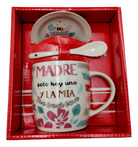 Feliz Dia Mamá, Taza + Plato Con Diseño Para Madres Ya917