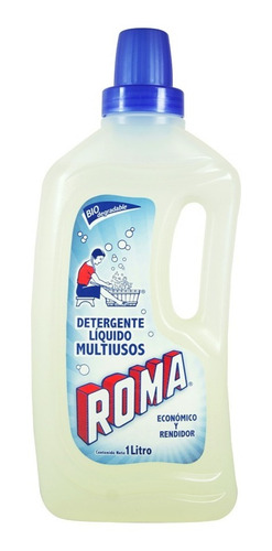 Imagen 2 de 8 de Detergente Líquido Roma Multiusos 1 Lt