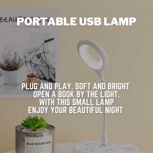 Luz De Lámpara Usb, Flexo De Cuello De Ganso Ajustable...