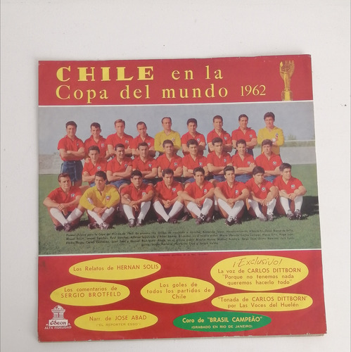 Disco De Vinilo Chile En La Copa Del Mundo 1962