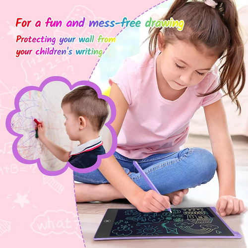 Tableta De Escritura Lcd Tecjoe Colorful Doodle De 10 Pulgad