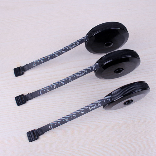 A Cinta Métrica Suave Negra De 1,5 M/60 Pulgadas For Ropa,