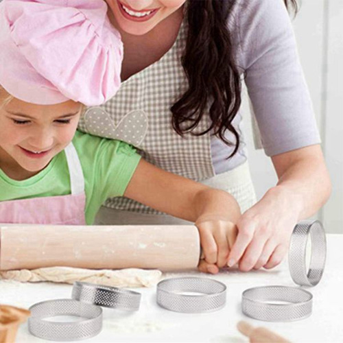 20 Anillos Circulares Para Tartas Con Agujeros, Quiches, Pas