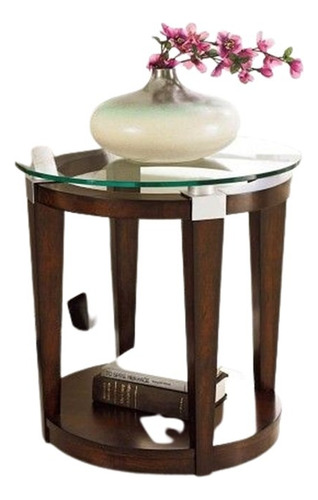 Mesa Ocasional De Madera Para Recibidor Elegante Redonda