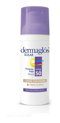 Protector Solar Dermaglós Con Tono (claro) Fps50 50g
