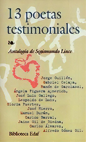 13 Poetas Testimoniales, De Alfredo Gómez. Editorial Edaf, Tapa Blanda, Edición 1 En Español