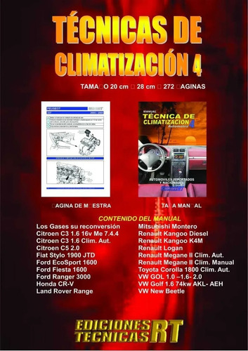 Manual Tecnicas De Climatizacion Automotriz Nº 4 Ricardo Tecca Editorial Rt Ediciones Tapa Blanda En Español