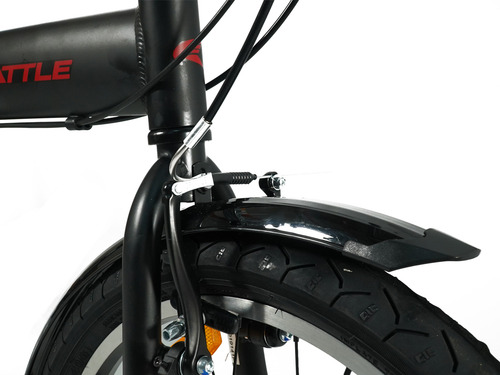 Bicicleta Plegable Battle Folding Rodado 20 Shimano 7 Velocidades Negra