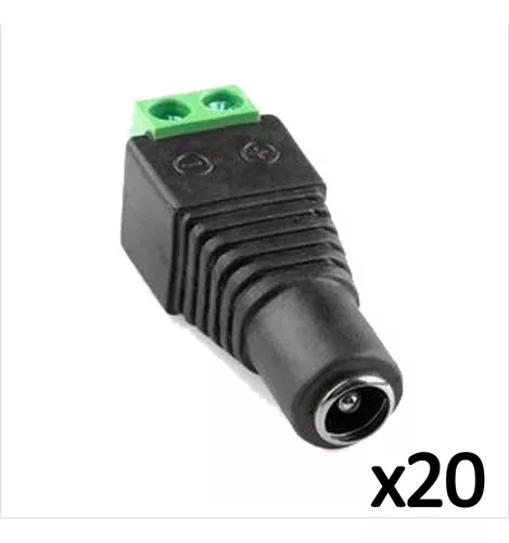 Conector Plug 2.1mm Para Corriente 12V 24 Unidades