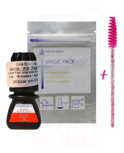 Imagem 4 de 8 de Cola Elite Hs-10 3ml Alongamento Cílios Premium Black Glue