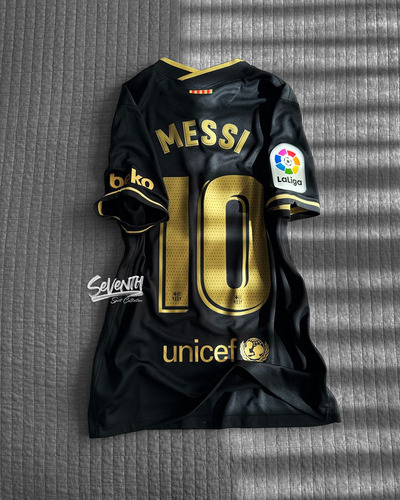Barcelona 2020/21 Visita Oficial Edición Dorada Messi Jersey