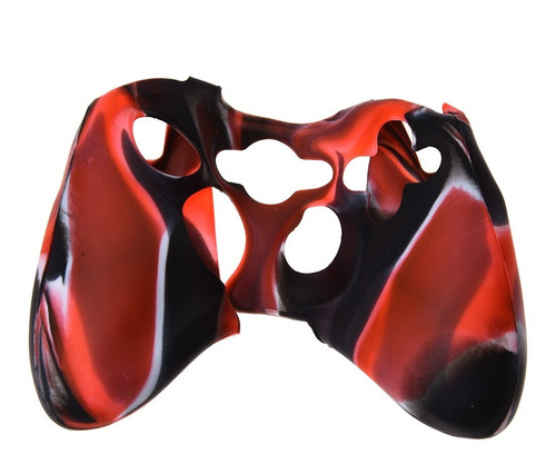 Funda Protector Silicona Joystick Xbox 360 Rojo Camuflado