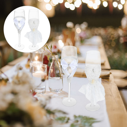 Set De Copas Para Boda, Flautas Y Copa Para Novios