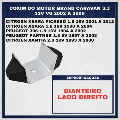 Coxim Motor Zx 1.8 16v 1991 Ate 1998 Dianteiro | MercadoLivre