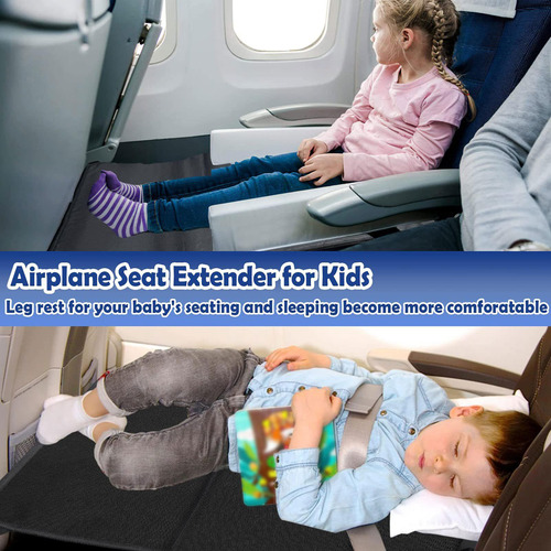 Reposapiés De Avión Para Niños, Cama De Negro 79cmx44cm