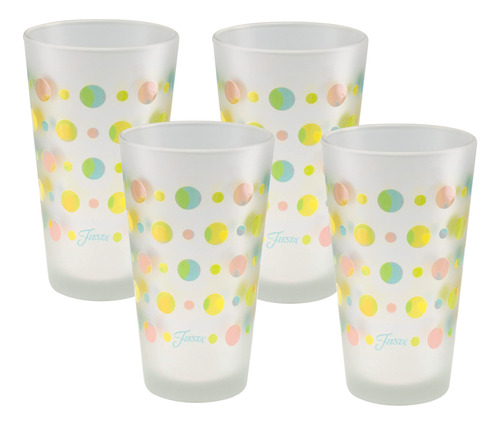 Vaso Enfriador Conico Esmerilado 16 Onza Juego 4 Deco