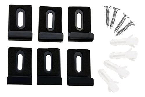 6x Clips De Espejo De Metal Con Tornillos Para Exhibiciones