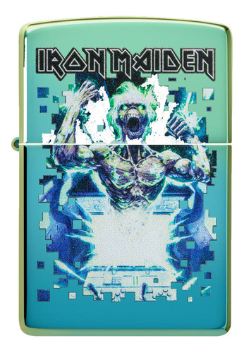 Encendedor Zippo Iron Maiden Design Azul Zp49816