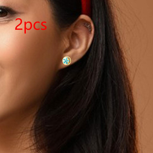 Pendientes De Navidad, Pendientes Colgantes, Regalo Dorado