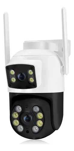 Câmera Segurança Lente Dupla Ip66 Full Hd 1080p Cor Câmera Lente ...