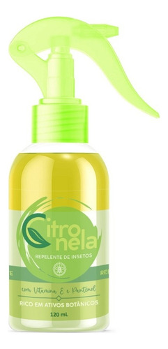 Repelente Natural E Vegano Spray Citronela - 120 Ml