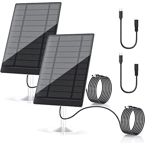 Panel Solar Cámara De Seguridad Inalámbrica, 2pcs Pan...