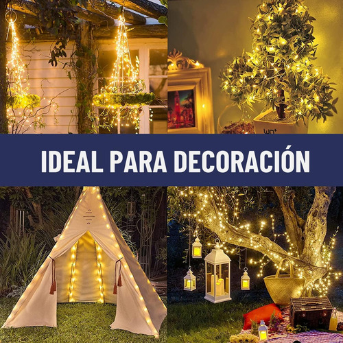 Guirnalda Solar Alambre Hada Maxwell Led Navidad Set 2 X 20m
