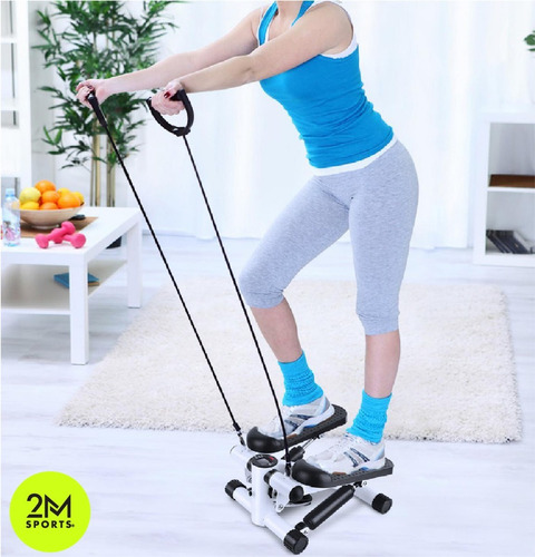 Pedalera Mini Stepper Escalador Caminadora Bandas Elasticas