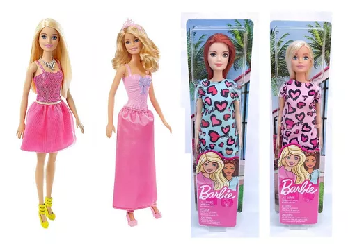 Conjunto 4 Barbie Mattel Roupas Estilosas