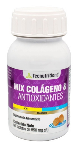 Suplemento Colágeno Y Antioxidante Tecnu® Antienvejecimiento Sabor Sin Sabor