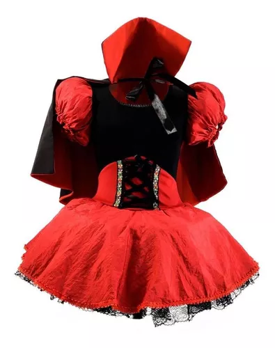 Fantasia Vampira Clássica Halloween Infantil - SKU 090821