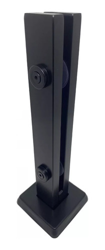 11 Coluna Torre 30cm Preto Fosco 2 Furos Guarda Corpo Inox