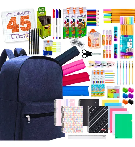 Material Escolar Kit Completo Ensino Fundamental Médio Facul